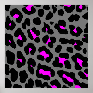 Pôster Corey Tiger Padrão Leopardo Retro anos 80