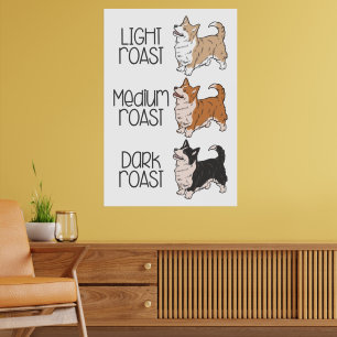 Poster Corgi Cachorro & Café