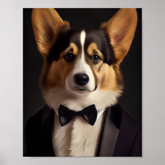 Poster Corgi com arco