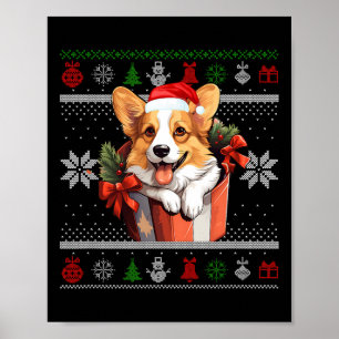 Poster Corgi Dog Christmas Ugly Sweater Family Matching P