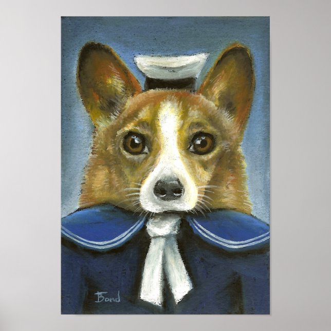 Pôster corgi, o marinheiro (Frente)