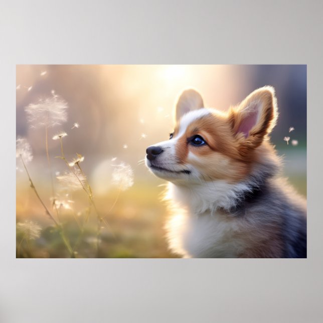 Poster Corgi Pet Animal Tranquil Pacífico (Frente)