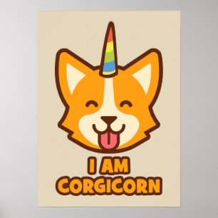 Pôster Corgi Unicorn - CORGICORN