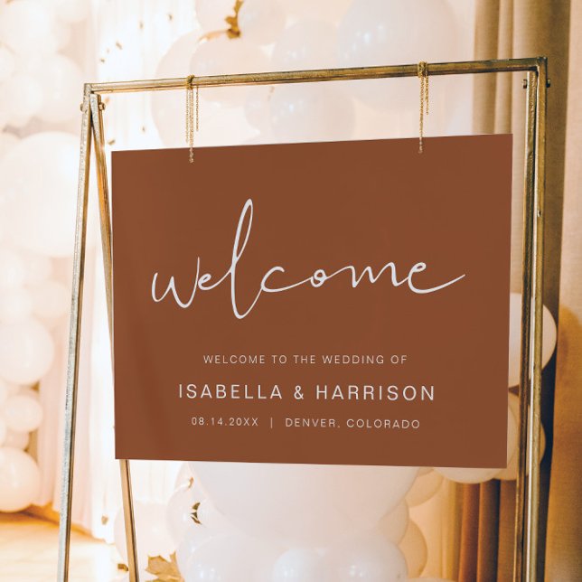 Poster CORIANDER - Bohemian Burnt Orange Wedding Welcome (Criador carregado)