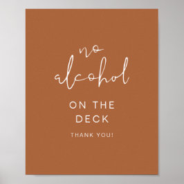 Poster CORIANDER Boho Terracotta Sem Sinal de Álcool