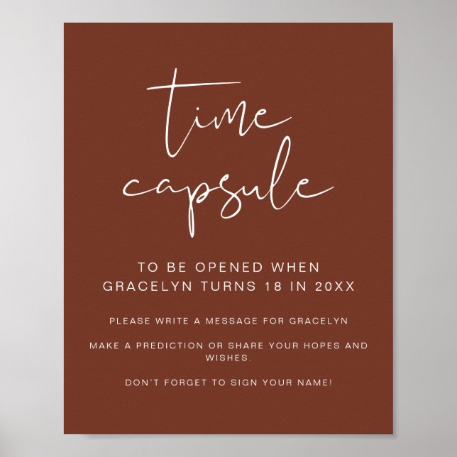 Poster CORIANDER Rust Chá de fraldas Hora (Frente)