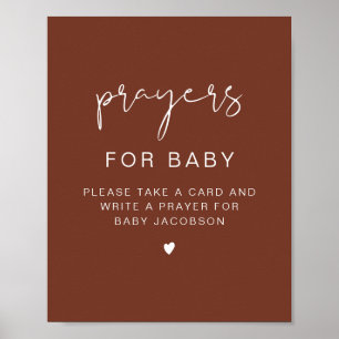 Poster CORIANDER Rust Chá de fraldas Prayers para Baby Si