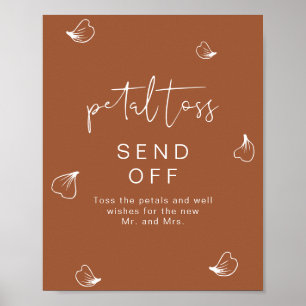 Poster CORIANDER Terracotta Casamento Toss Petais Enviado