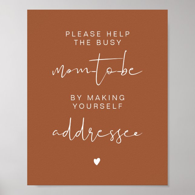 Poster CORIANDER Terracotta Endereço do Envelope (Frente)