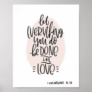 Poster Corinthians 16:14 Bíblia