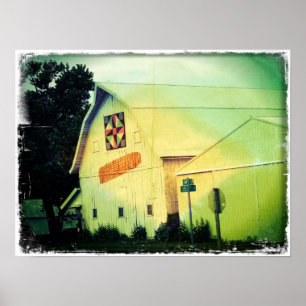 Pôster Corn Barn Grunge