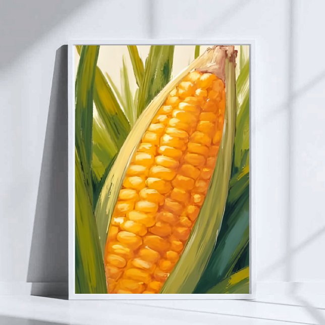 Poster Corn Stalk | Farm Country Southern Painting (Criador carregado)