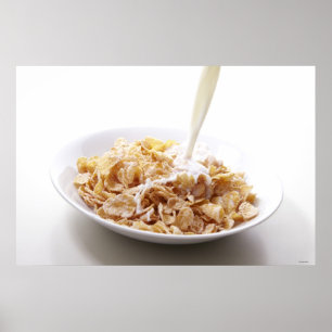Pôster Cornflakes e leite