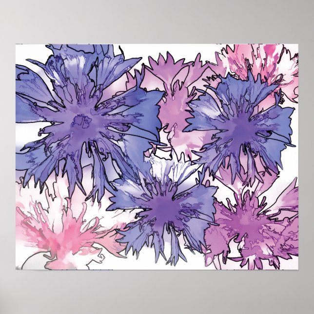 Poster Cornflower Collage (Frente)