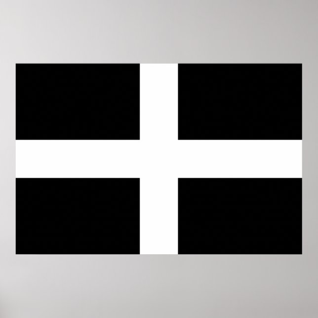 Poster Cornish Flag (Cornwall) (Condado de England, Reino (Frente)
