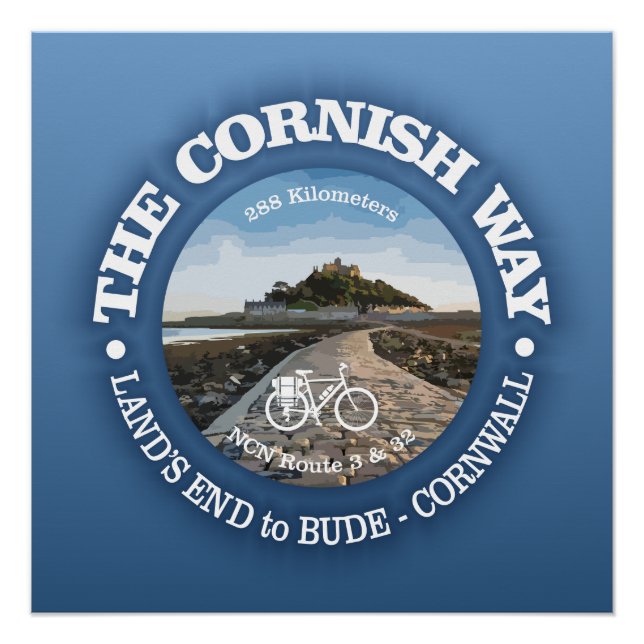 Pôster Cornish Way (ciclismo c) (Frente)