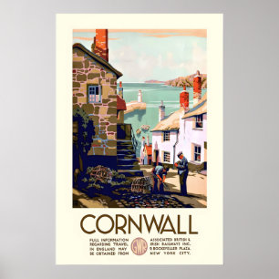 Poster Cornualha Falmouth Inglaterra Reino Unido Cartaz d