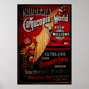 Pôster Cornucopia de Califórnia do mundo