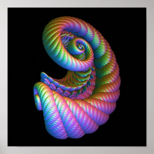 Poster Cornucopia do arco-íris de Scrollwork