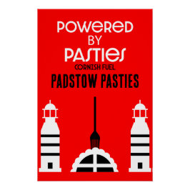 Pôster Cornwall Cornish Pasties Comida Inglesa