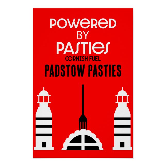 Pôster Cornwall Cornish Pasties Comida Inglesa (Frente)