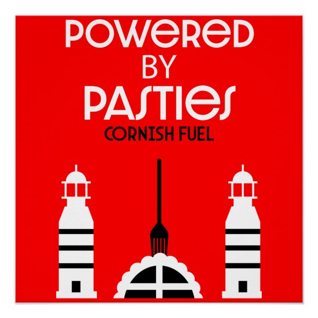 Pôster Cornwall Cornish Pasties Comida Inglesa (Frente)