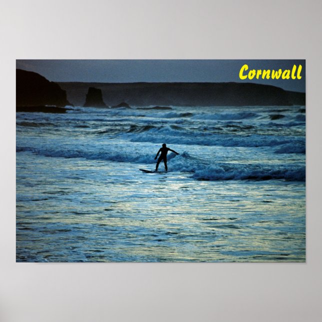 Poster Cornwall surfing (Frente)