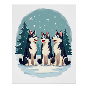Pôster Coro de Natal da Husky