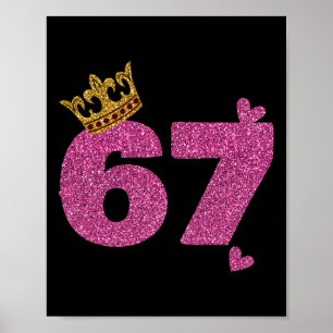 Poster Coroa de Aniversário de 67 anos 67 Anos de Idade