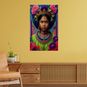 Poster Coroa de bronze princesa asiática