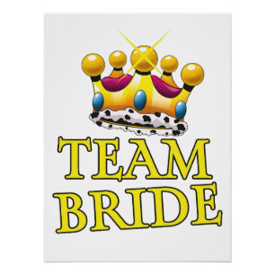 Pôster Coroa de casamento da Equipe da Noiva