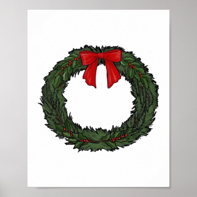 Poster Coroa de Natal Clássica (Frente)