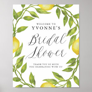 Poster Coroa de Verduras com Limão Sinal de Boas-Vindas C
