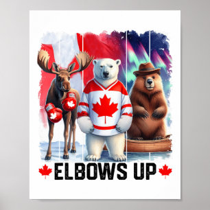 Poster Coroa do Canadá Bandeira Engraçada Beaver Engraçad
