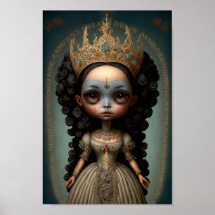 Poster Coroa Mágica Fantasia Arte de Princesa Menina