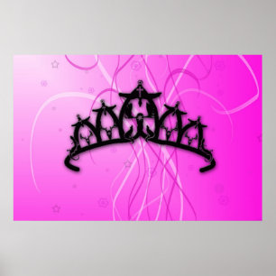 Poster Coroa princesa rosa
