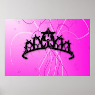 Poster Coroa princesa rosa