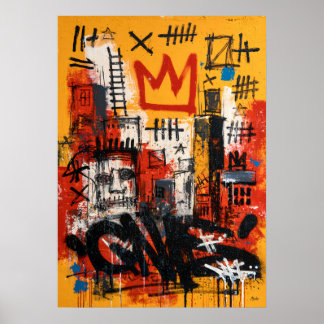 Poster Coroa Urbana Cidade Grafite Arte Abstrata
