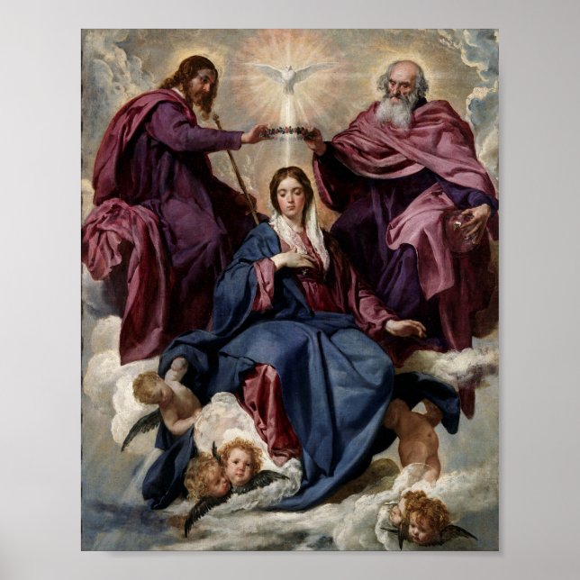 Poster coroação da Virgem Maria Trindade Religiosa de Jes (Frente)