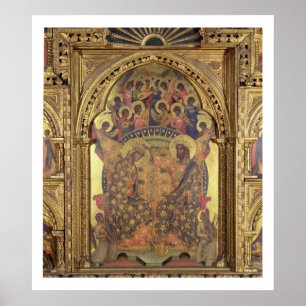 Pôster Coroação do Virgin (detalhe do polyptych)