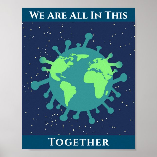 Poster Coronavírus Covid 19 Tudo Isto Juntos (Frente)