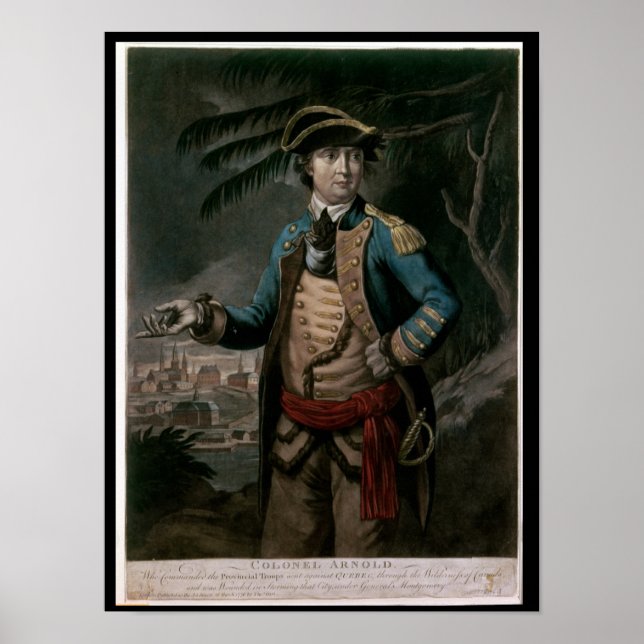 Pôster Coronel Benedict Arnold, bar. Londres, 1776 (Frente)