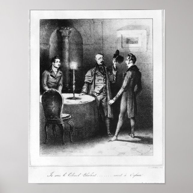 Pôster Coronel Chabert, ilustração "Le Coronel" (Frente)