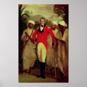 Pôster Coronel Colin Mackenzie e seus pandits indianos