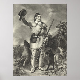 Pôster Coronel Davy Crockett 1839