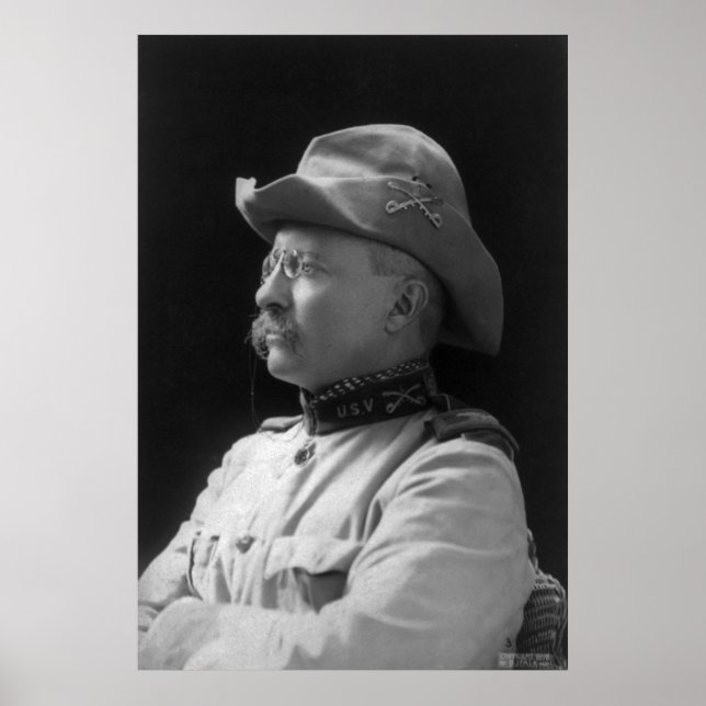 Pôster Coronel Theodore Roosevelt, de 1898 (Frente)