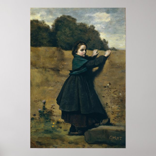 Poster Corot - A Menina Curiosa (Frente)