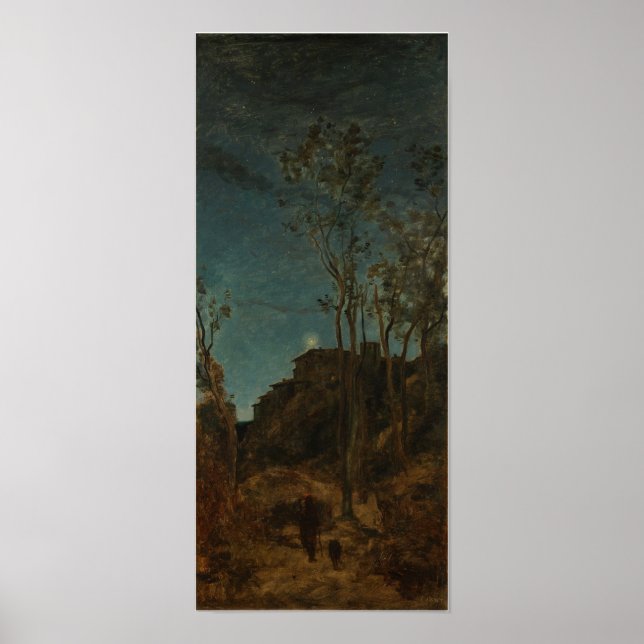 Poster Corot - As Quatro Horas do Dia (Noite) (Frente)