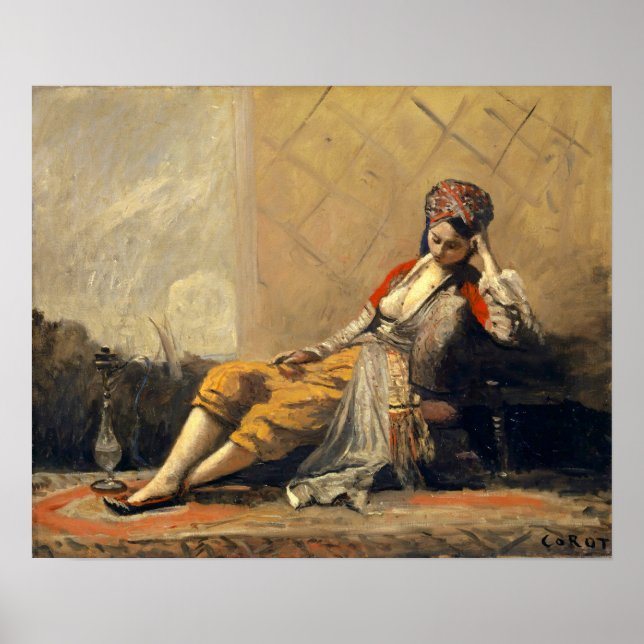 Poster Corot - Camareira (Odalisca) 1871 (Frente)