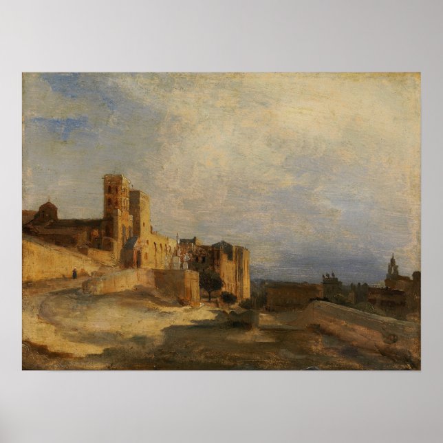 Poster Corot - Castelo do Papa (Frente)